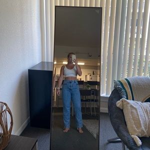Pacsun Eco Light Blue High Waisted Straight Leg Jeans